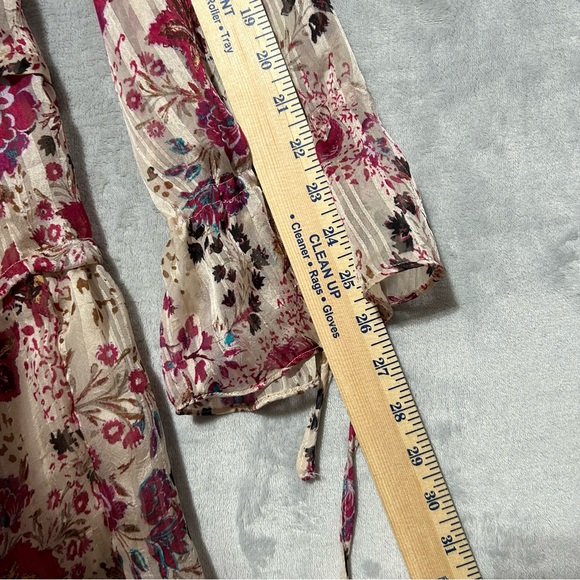 Free People Closer to The Heart Mini Dress S Boho Coastal Coquette Girl Floral - Picture 8 of 9